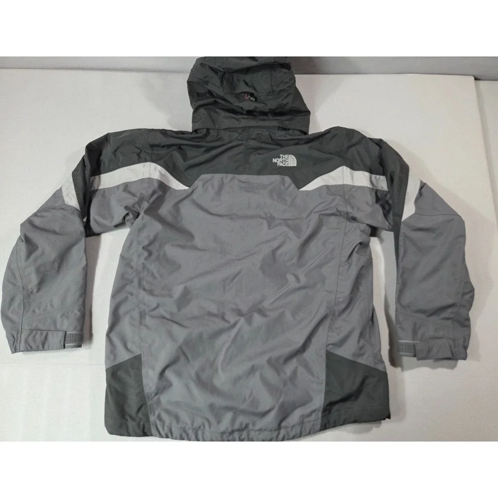 The North Face Jacket Mens Small Gray Black Hyvent Ski Snow Waterproof Hooded